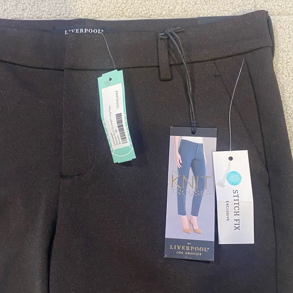 Liverpool Renee Knit Straight Leg Pant Brown/Copper - Picture 2 of 5